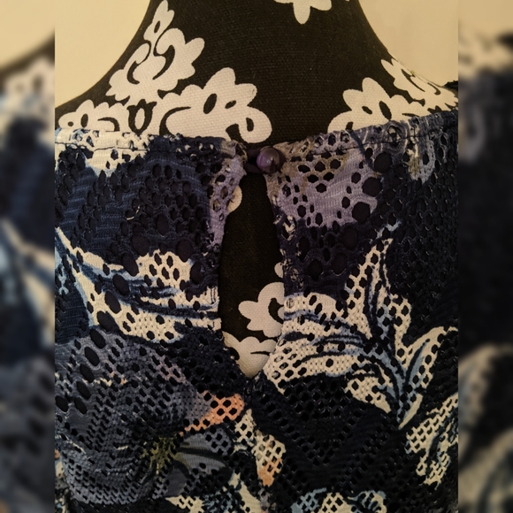 NWT Navy Blue and floral Westport dress - Picture 4 of 7